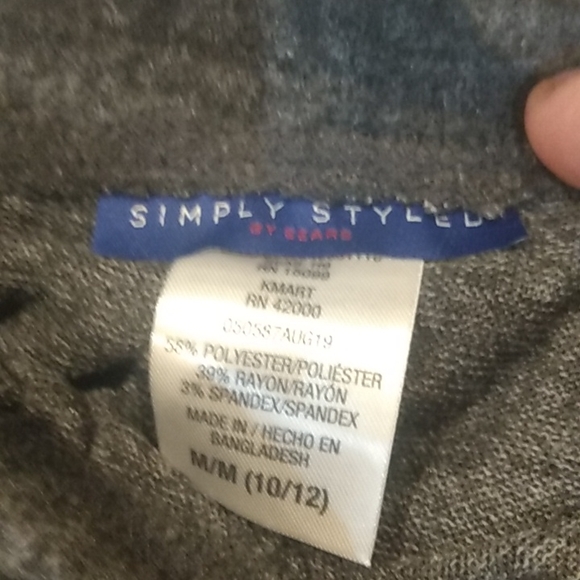 (2) Simply Styled by Sears Pajama/Comfy Pants Gray - Picture 3 of 7